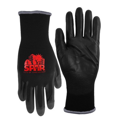 Nitrile Coated Text Gloves with Oversized DTF