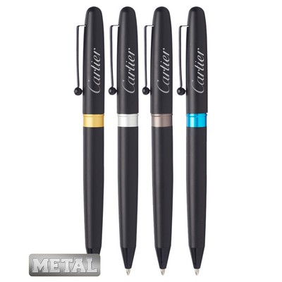 Union Printed - Lenox Metal Barrel Pens with Laser Engraving