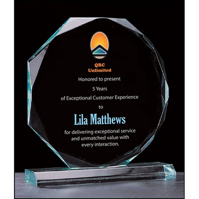 UV Printed Octagon Series 3/4" Thick Acrylic Award (7"x7.75")