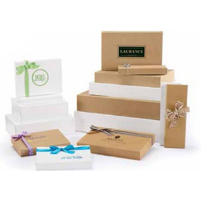 Eco White Matte/Gloss Pop Up Apparel Box (11 1/2"x8 1/2"x1 5/8")