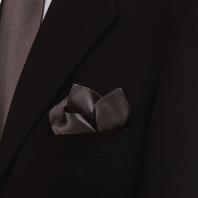 Dark Gray Polyester Pocket Square