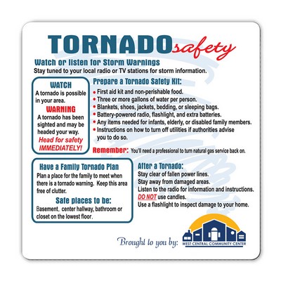 Health & Safety Laminated Tornado Safety Magnet