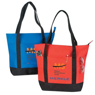 Poly Zipper Tote Bag (20"x16"x6")