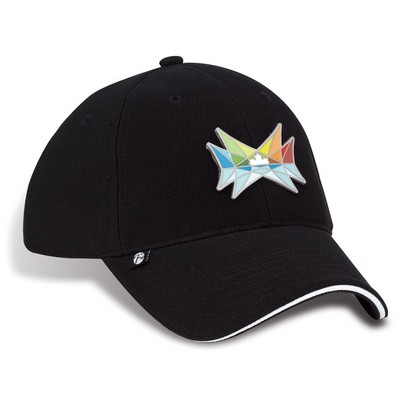 Spandex Stair Twill Cap w/Contrasting Sandwich Peak