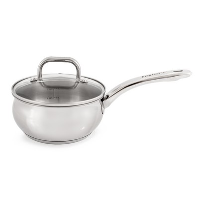 Essentials Belly Shape Covered Saucepan w/Glass Lid