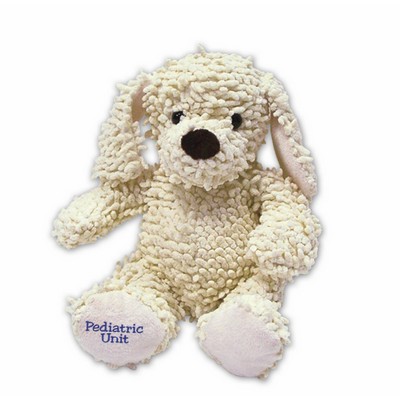 Custom Plush Scruffy Dog w/ Embroidered Paw