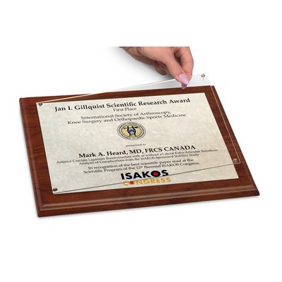 Solid Cherry Wood Certificate Plaque Kit