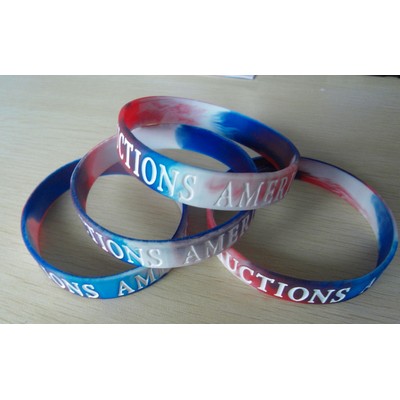 1/2" Multi-Color Silicone Wristband