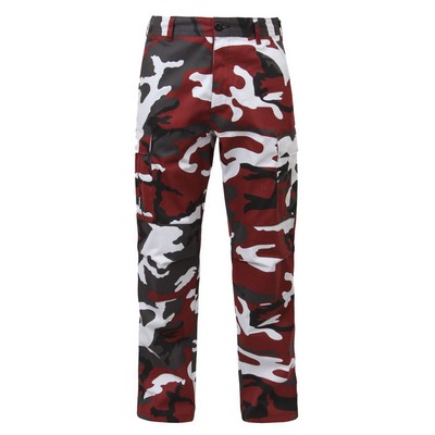 Red Camo Poly/Cotton Twill Battle Dress Uniform Pants (XS to XL)