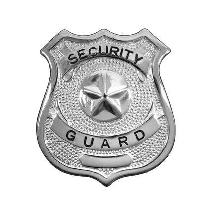 Nickel Plated Security Guard Badge