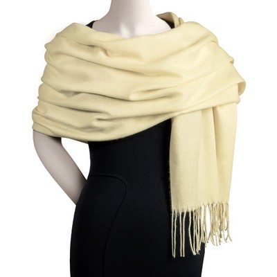 Ivory White Acrylic Pashmina