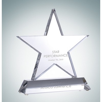 Motivation Star Optical Crystal Award Plaque (Medium)