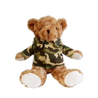 Custom Plush Bear w/ Camo Jacket