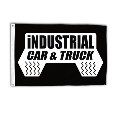 Custom Roll to Roll Screen Printed Flags (1 Color Print) (3' x 5')