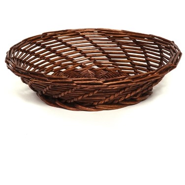 Round Brown Basket (10 3/4"x2 3/4")