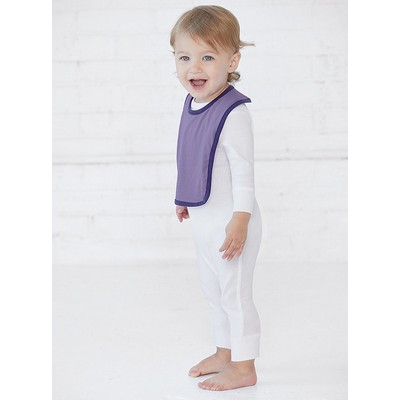 Rabbit Skins Infant Velcro® Contrast Trim Premium Jersey Bib