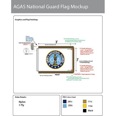 Army National Guard Parade Flags 2x3 foot