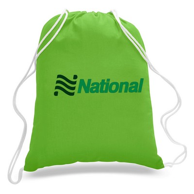 Drawstring Tote Backpack---Lime Green