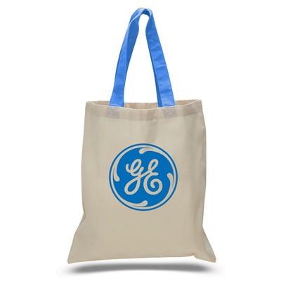 Tote with Carolina Blue Colored Handles (Printed)