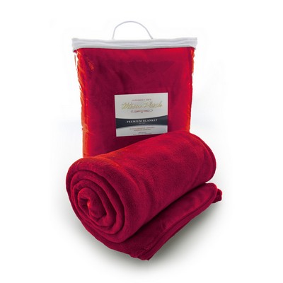 Micro Plush Coral Fleece Blanket (Red)