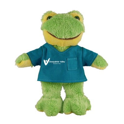 Soft Plush Stuffed Frog in scrub shirt