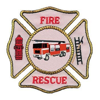 Fire Rescue Patch Temporary Tattoo