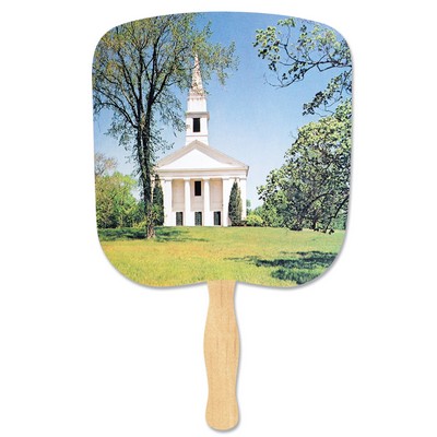 Chapel On The Hill Stock Religious & Inspirational Fan