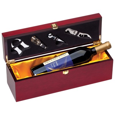 Rosewood Wine Presentation Box Set - Single Bottle