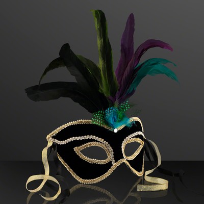 Velvet & Feathers Masquerade Masks (NON-Light Up)