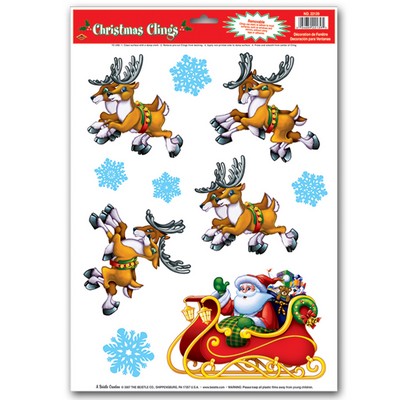 Santa & Sleigh Clings