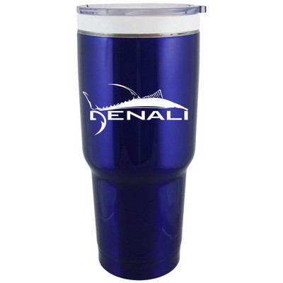 32 Oz. Blue CeramiSteel Boss Stainless Double Wall Vacuum Insulated Travel Mug w/Ceramic Coating