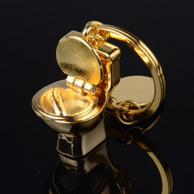 Golden Toilet Key Chain