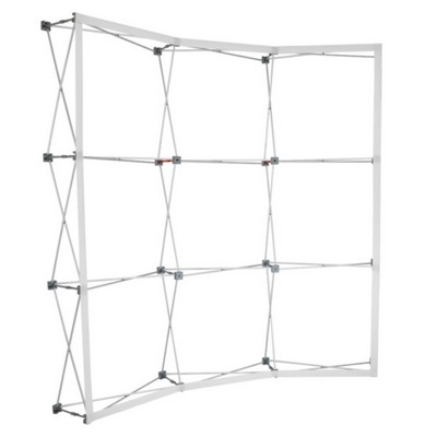 Backdrop Salto Pop-Up 8' Curve Silver Hardware Only Unit