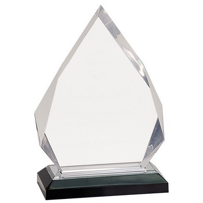 5 1/4" x 6 3/4" Silver Diamond Impress Acrylic Award