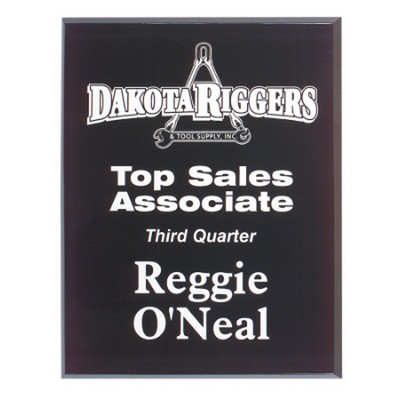 Solid Black Border Clear-Plaque Acrylic (7" x 9")