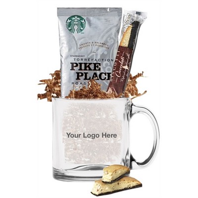 Starbucks Coffee & Cookie in Glass Coffee Mug