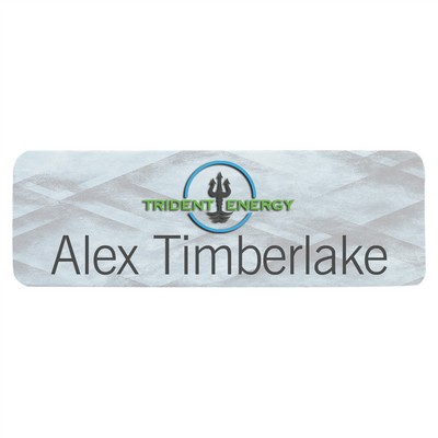 White Sublimatable Aluminum Name Badge Plate (3" x 1")