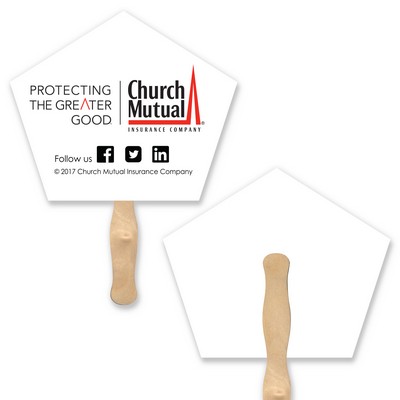 Church Lightweight Full Color Digital Single Sided Paper Hand Fan