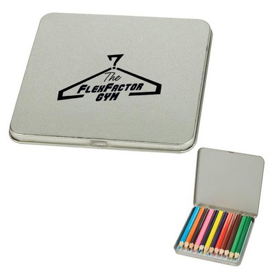 12-Piece Colored Pencil Tin