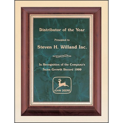 Airflyte® Cherry Finish Plaque w/Emerald Marble Plate (9"x 12")