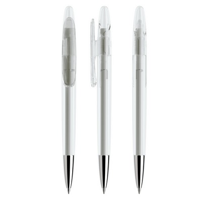 Prodir® Transparent w/Metal Nose Chrome Pen