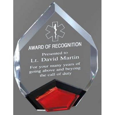 Large Red Acrylic Marquis Award