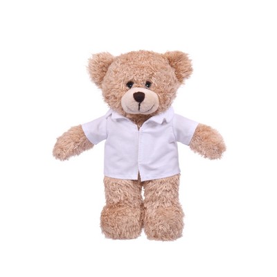 Soft Plush Tan Bear in Doctor Jacket