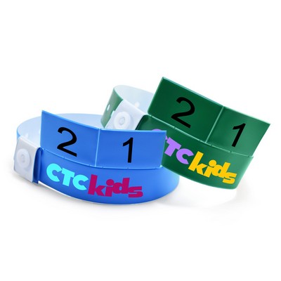 Custom Vinyl Wristbands 2 Tab Wristbands-Printed