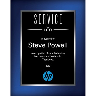 12" x 15" Splash of Color Plaque - Black & Royal Blue