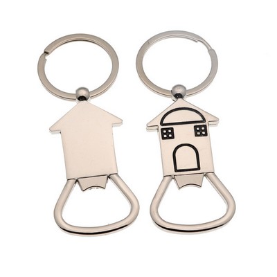 House Shaped Bottle Opener Key Chain