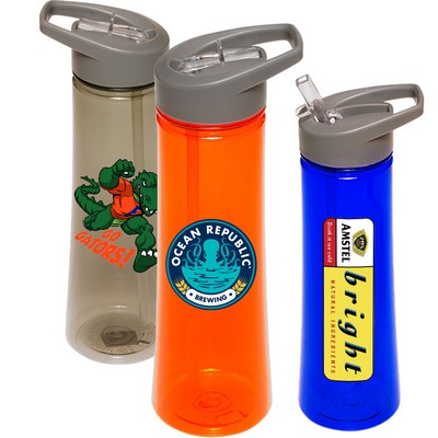 22 Oz. Sports Bottle w/ Flip top spout Printed Water Bottle