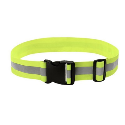 Yellow/Silver Single Stripe PT Reflective Safety Belt