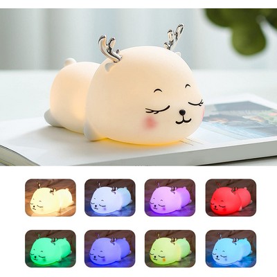 Cute Color Changing Silicon Night Light for Kids, Baby Night Light with Touch Sensor