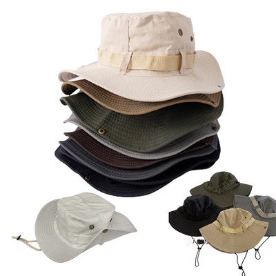 MOQ 30pcs Wide Brim Hats Outdoor Adventurer Cap